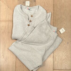 NWT Free People Gray Pajama Set